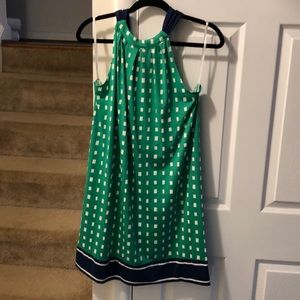 Green And White Polka dot Halter dress NWT